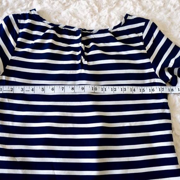 Levis - Half Tie Sleeve Blouse Navy Blue White Striped Size XS - Picture 10 of 11